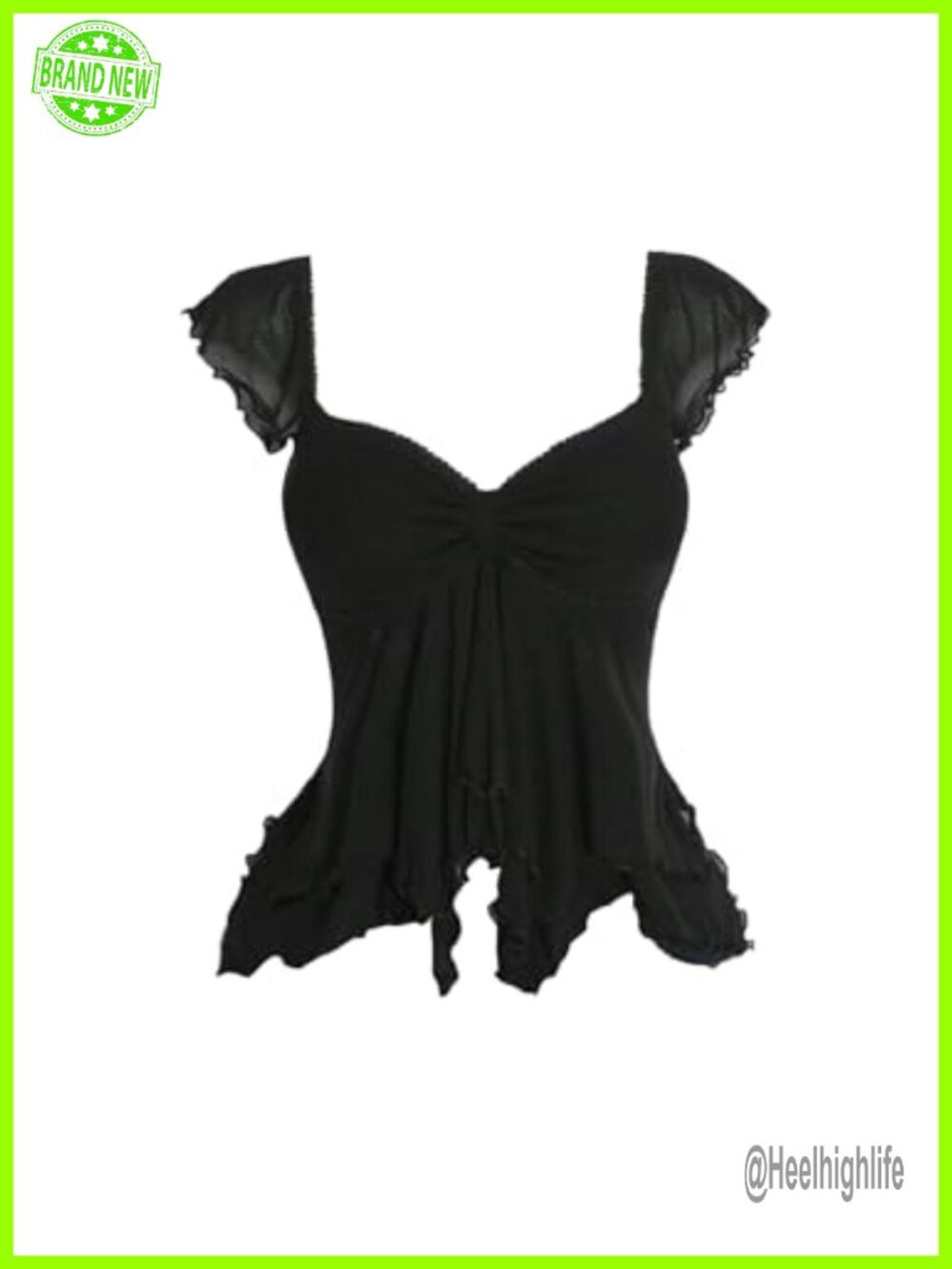 Plus Size Y2K Ruffle Peplum Crop Top Tank Sleeveless Sweetheart Neck